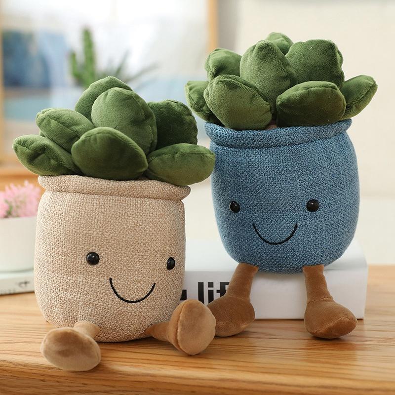 Đồ chơi búp bê nhồi bông hình cây mọng nước nhân tạo dễ thương mềm mại thoải mái có thể giặt sạch được trang trí nhà cửa