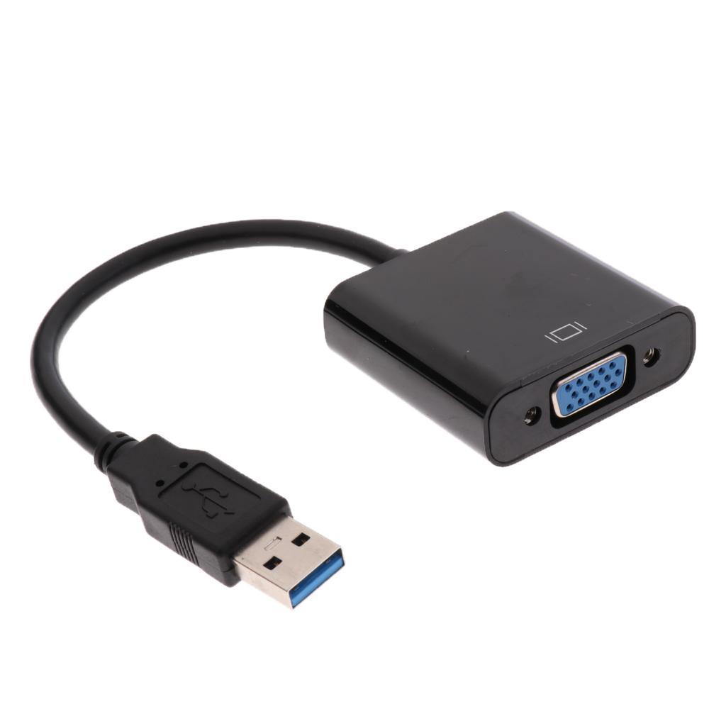 USB 3.0 to VGA External Video Card Multi Monitor Adapter Cable for Laptop #1