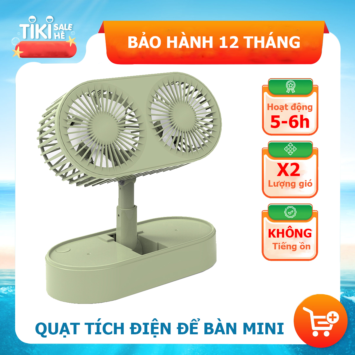 Quạt gấp gọn mini tích điện FY050 gió 3 tốc độ điều chỉnh, không gây ồn, gọn dễ mang theo.