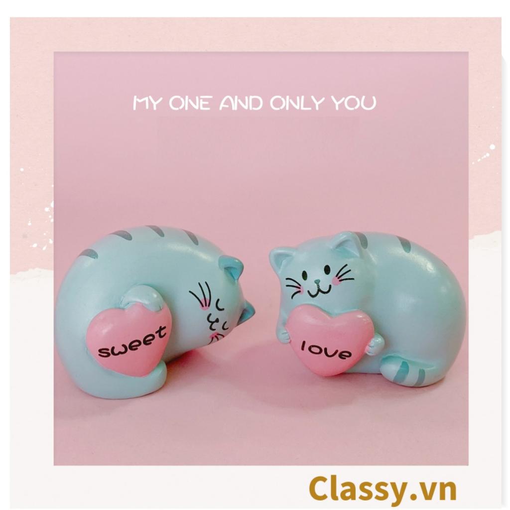 Mô mèo kitty  Classy cưng xỉu trưng bày ô tô, tiểu cảnh, bày bàn học, tủ sách, trang trí shop PK697