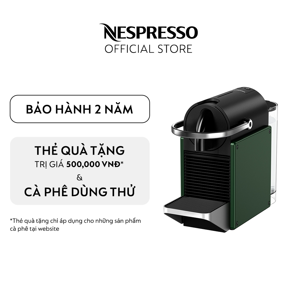 Máy pha cà phê Nespresso Pixie Xanh Lá Đậm - Hàng chính hãng
