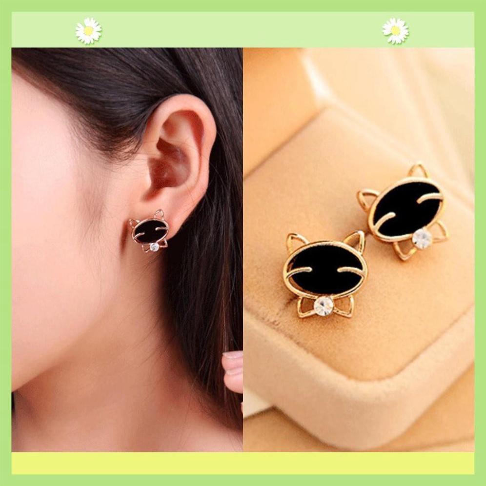 Bông Tai Mèo Đen Thời Trang Cao Cấp .HD