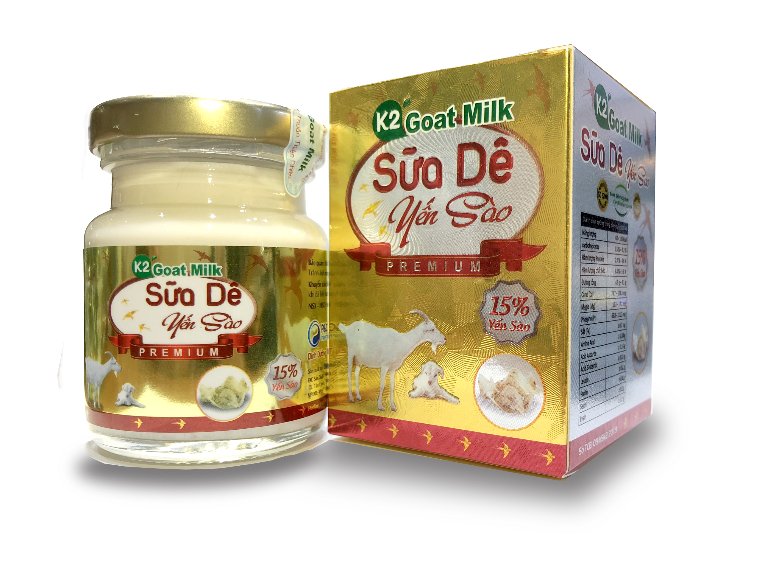 Thùng 12 hũ Sữa Dê Tươi Yến Sào K2 Goat Milk ( 70 ml/ hũ)