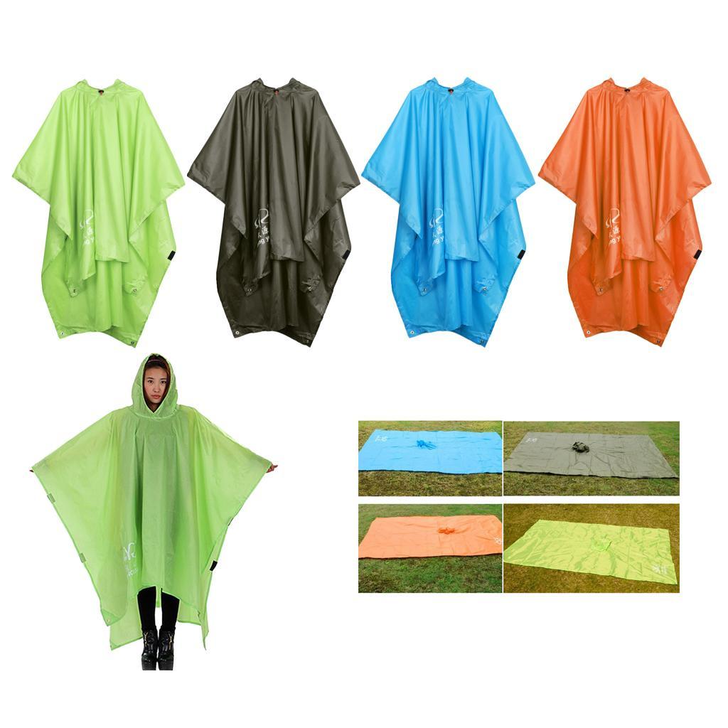 Multifunction Raincoat Poncho Cover Tent Hiking Rainwear