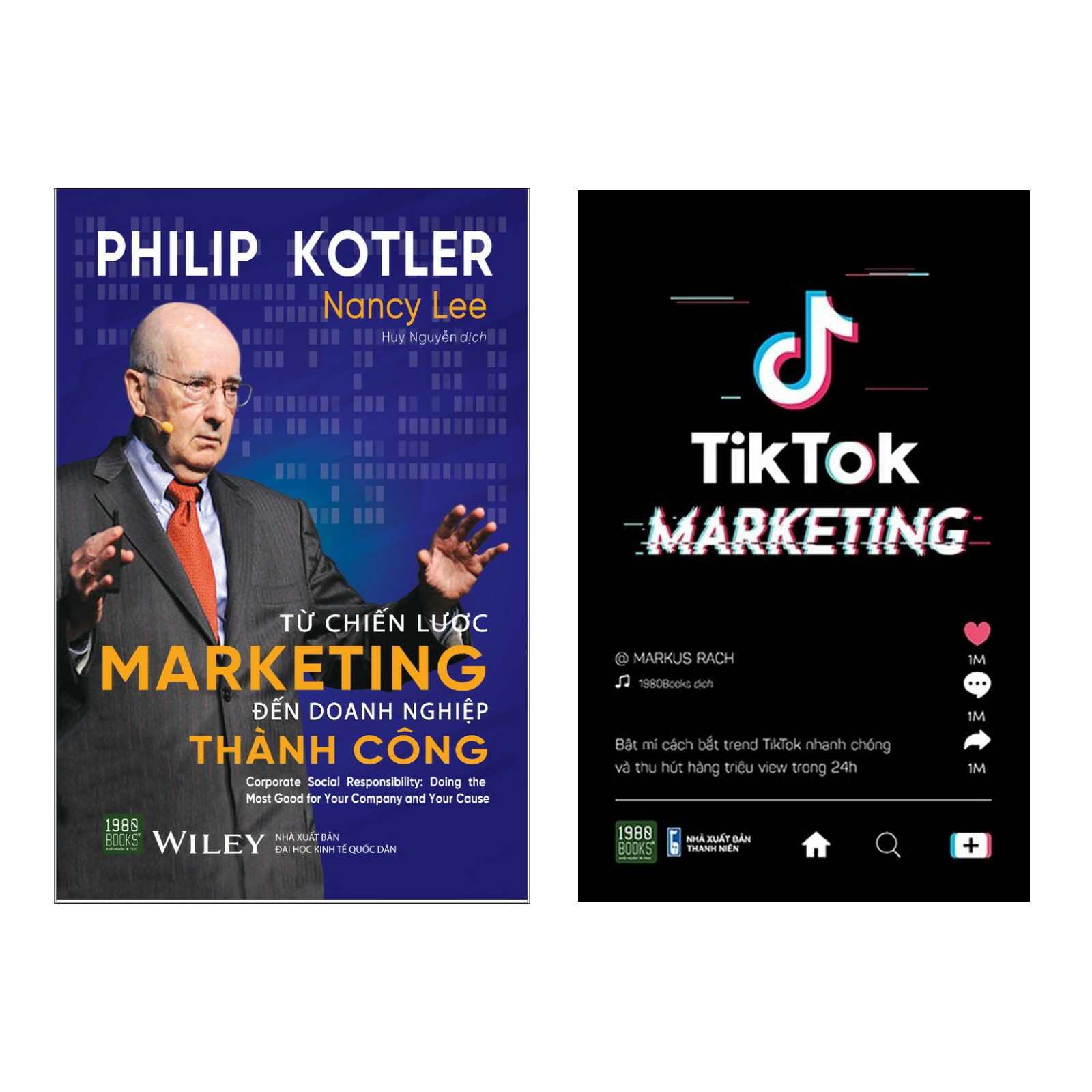 Combo 2 Cuốn Sách Kinh Tế: Tiktok Marketing + Từ Chiến Lược Marketing Đến Doanh Nghiệp Thành Công (Tuyệt Chiêu Làm Giàu Từ Internet và Chiến Thuật Marketing Hiệu Qủa)