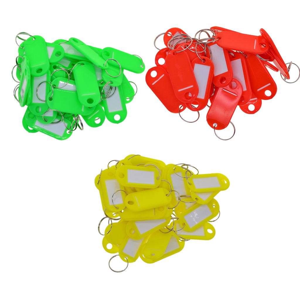 150 Chiếc Nhỏ Phím Nhựa Fobs Hành Lý ID Thẻ Nhãn Keyrings Với Tên Thẻ