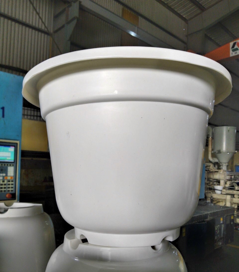 Chậu Nhựa Trồng Cây Dáng Tròn, Dày, Bền, Đẹp, Chất Lượng Cao, Màu Trắng hoặc Màu Sắc Hoa Văn 4 Mùa, Không bạc Màu