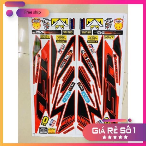 Tem rời Vario 150 dán xe đỏ Bóng hoặc Nhám bảo hành màu sắc vĩnh viễn