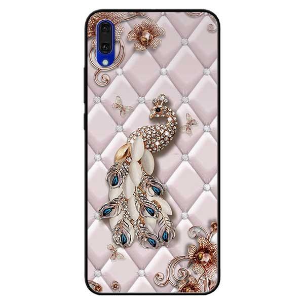 Ốp lưng dành cho Huawei Y7 Pro - mẫu Chim Công Nền Da