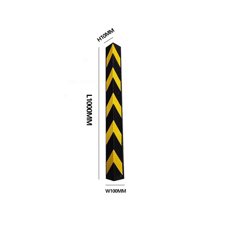Ốp tường cao su 1000mm, có decal phản quang, bảo vệ ốp góc tường, gốc cột