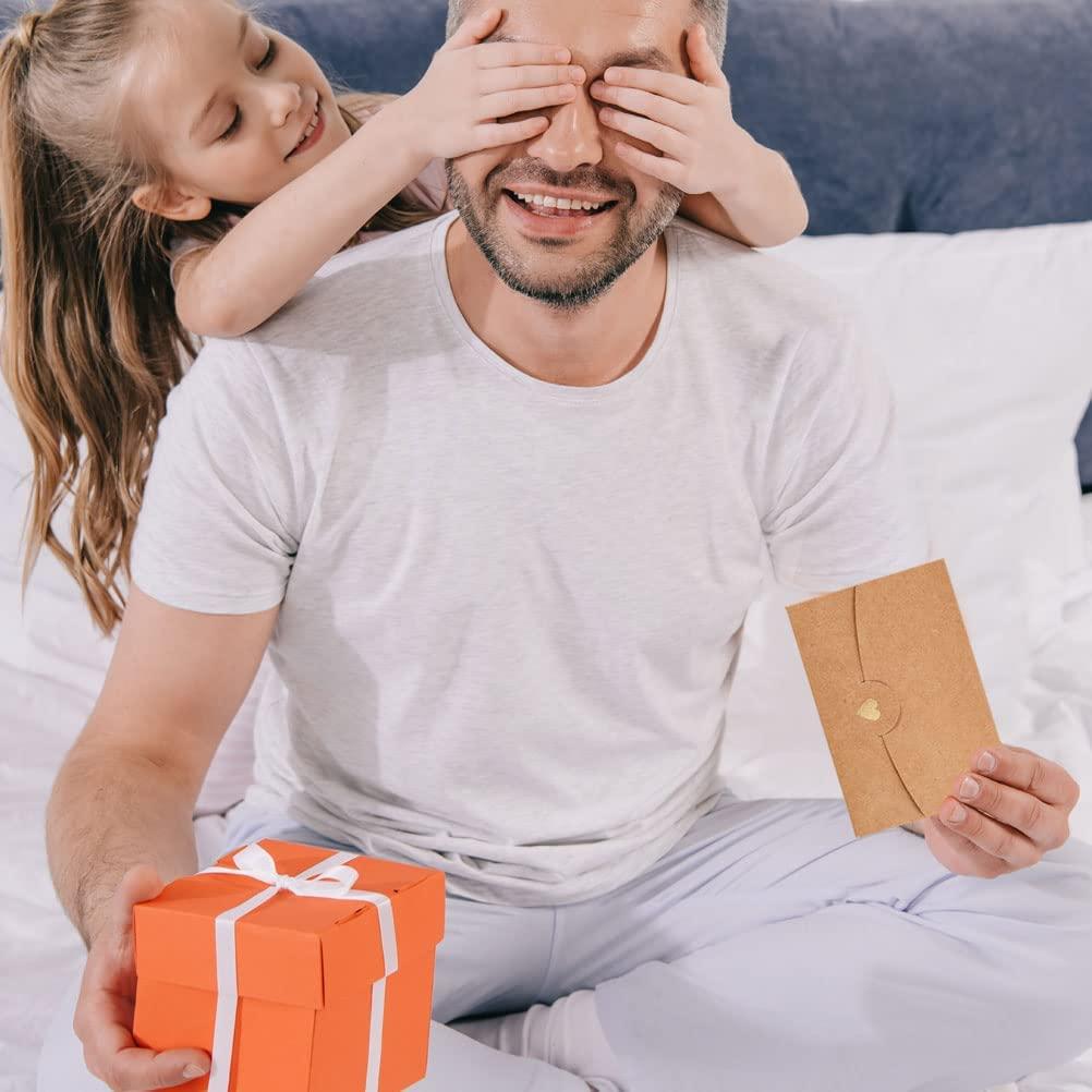 Phong Bì Giấy Kraft, 60 Phong Bì Thẻ Quà Tặng Mini Có Khóa Trái Tim Cho Tiệc Sinh Nhật, Ngày Của Cha, Ngày Của Mẹ, Ngày Giáng Sinh, Ngày Lễ Tình Nhân