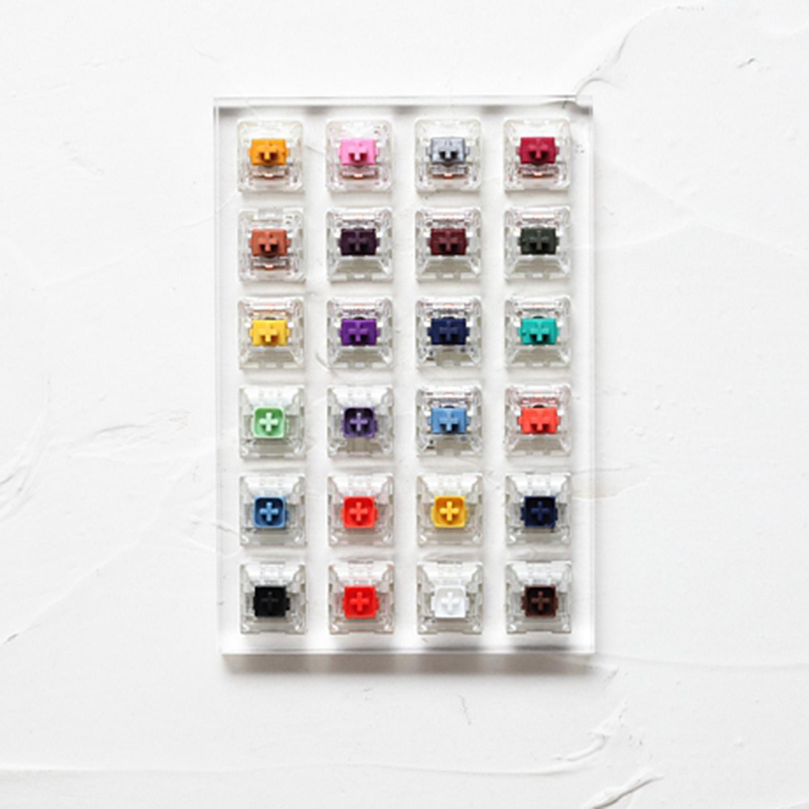 DIY Acrylic 24-Key Switches Tester Blank Keycaps for Mechanical Keyboard