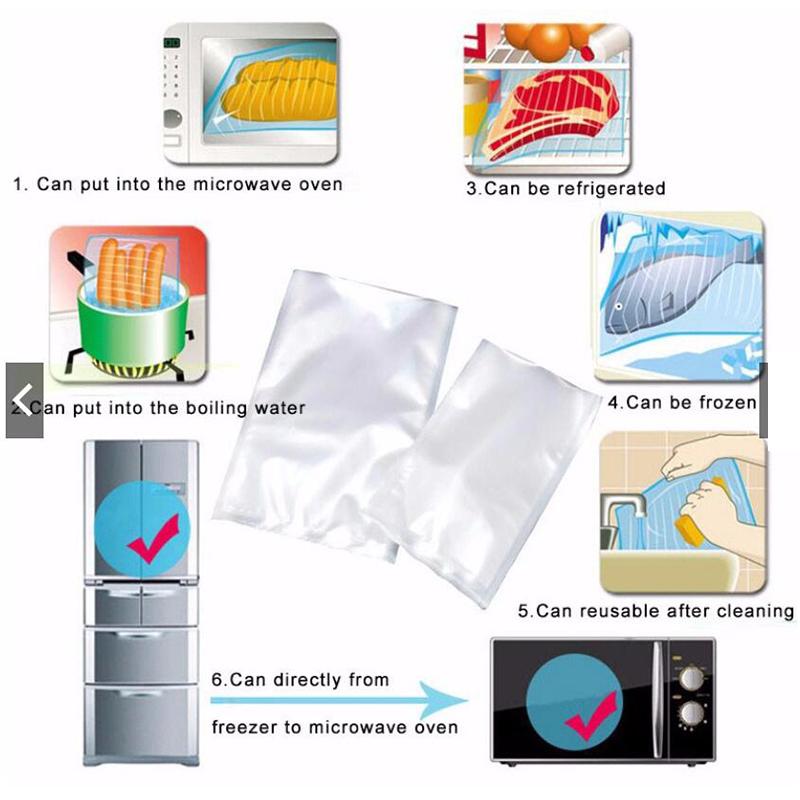 Bộ 100 Túi Hút Chân Không Bảo Quản Thực Phẩm