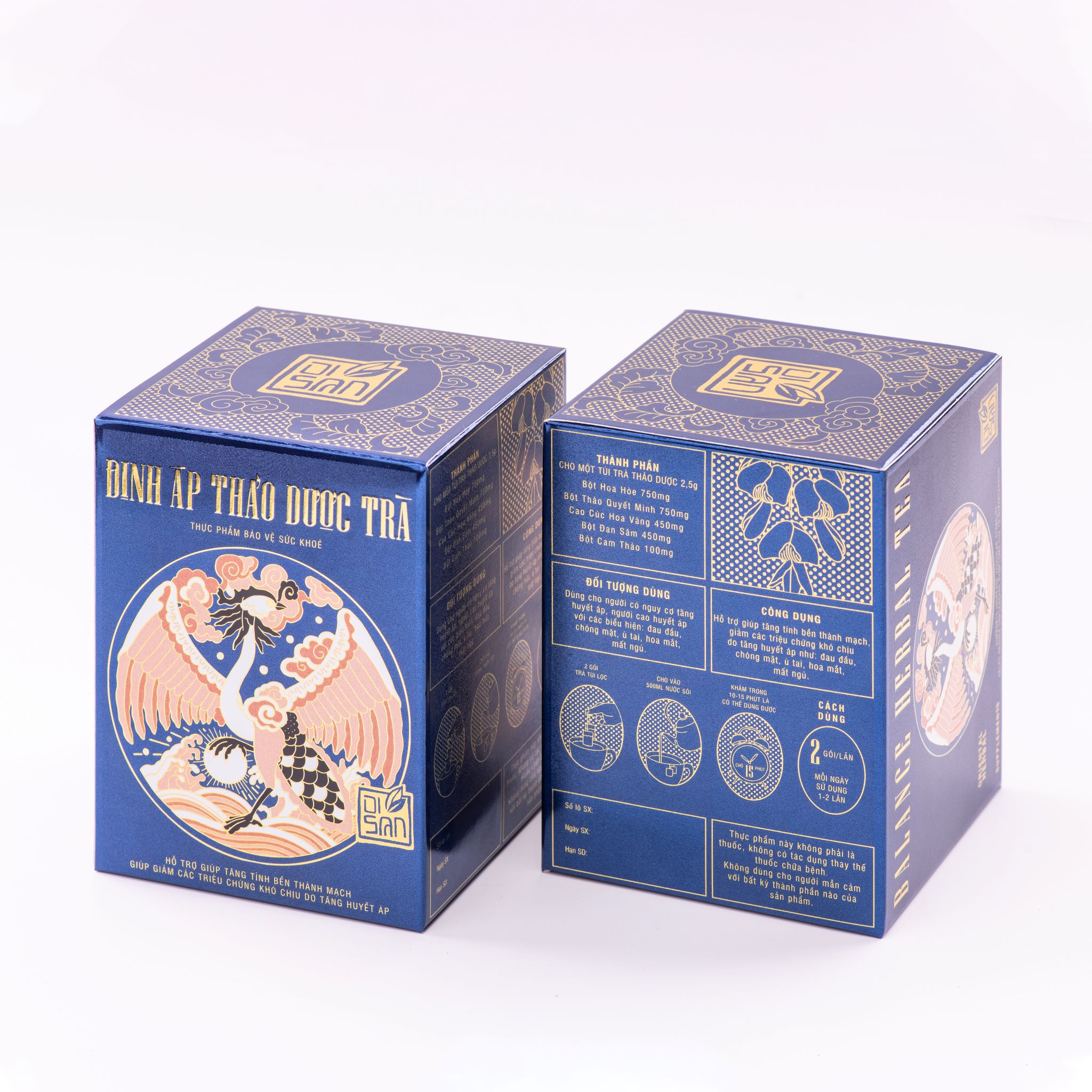 Combo 2 Sản Phẩm Trà Định Áp Thảo Dược và Trà Dưỡng Tâm An Thần