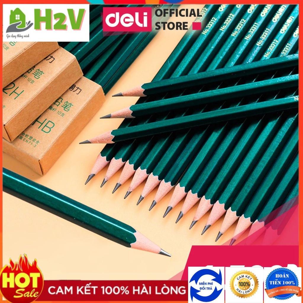 Hộp Bút Chì Lục Giác Deli 12 chiếc - Loại HB/2B - KST