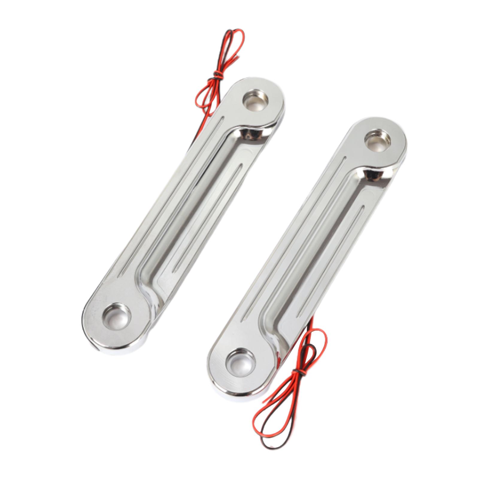 One Pair Motorcycle Front LED Flush Fork Turn Signals Brackets for Harley Touring 1998-Up, Electra Glide 1997-2013, Tri Glide 1997-2013