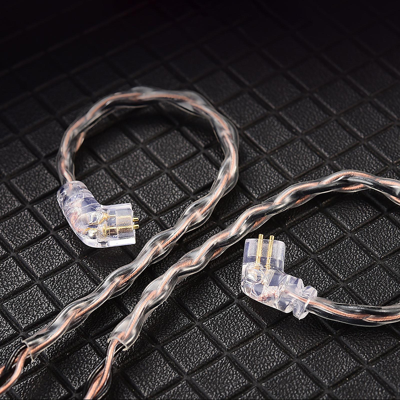 3Pcs Earphone Audio Braided Upgrade Cable 2 Pin 3.5mm for KZ 0.78mm Dia