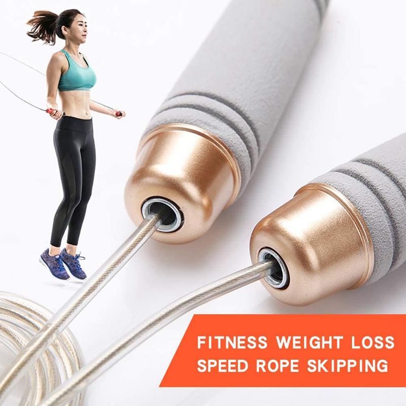 Thoải Mái Có Trọng Số Nhảy Dây Có Thể Điều Chỉnh Dây Xốp Tay Cầm Bỏ Qua Thể Dục Tập Thể Dục Quyền Anh