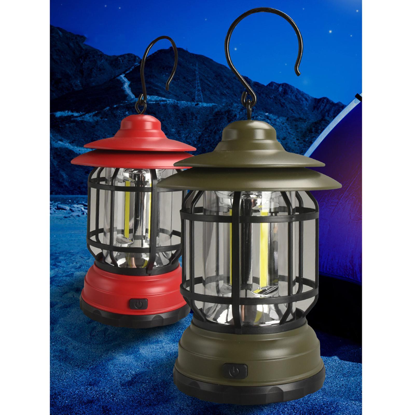 Outdoor Retro Campsite Lantern Camping Light Portable LED Emergency Lamp