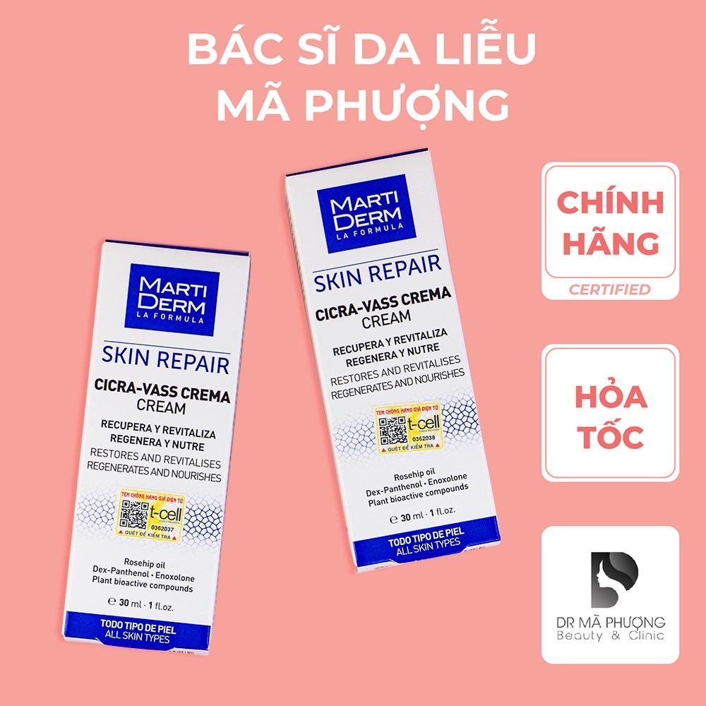 Kem Dưỡng Phục Hồi Da Nhạy Cảm MartiDerm Skin Repair Cicra Vass Cream 30ml