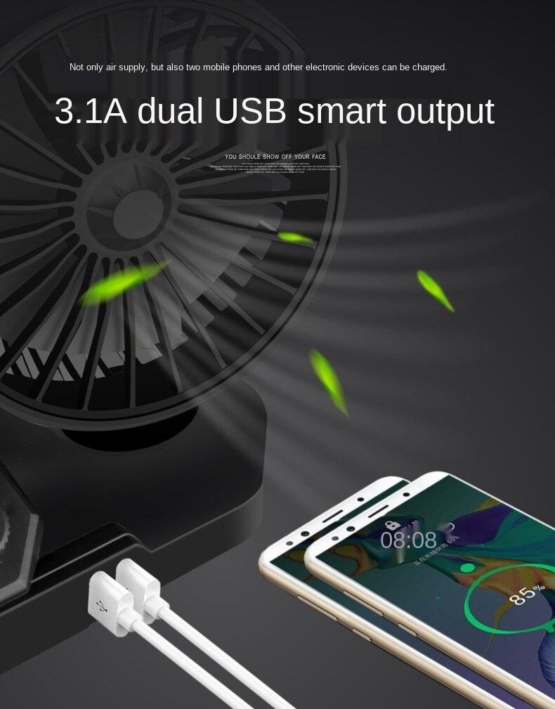 Quạt Làm Mát Xoay 360 Độ 12v / 24v Cho Xe Hơi