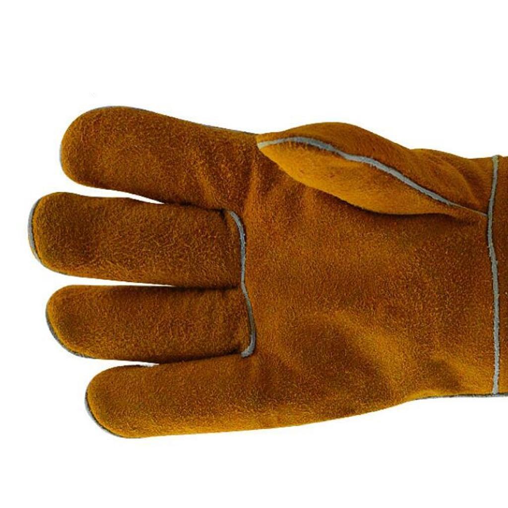 Protective Gloves Welding Gear Welder Gloves Protecting Hand Safety Brown