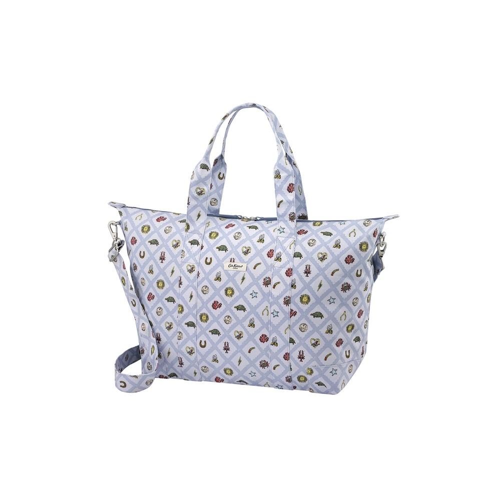 Cath Kidston - Túi du lịch xếp gọn/Foldaway Overnight Bag - Charms - Blue