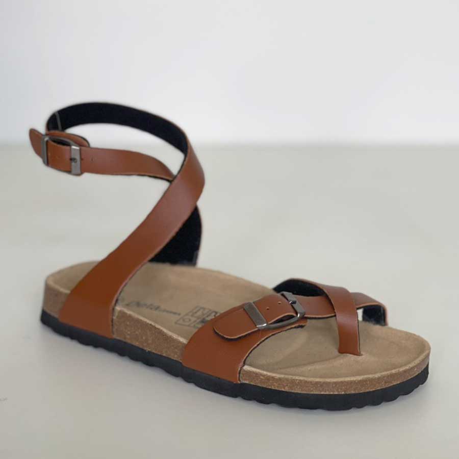 Giày Đế Trấu Sandal Xỏ Ngón Chiến Binh Cổ Cao Nam Nữ Detaunisex Màu Bò - SATA20T