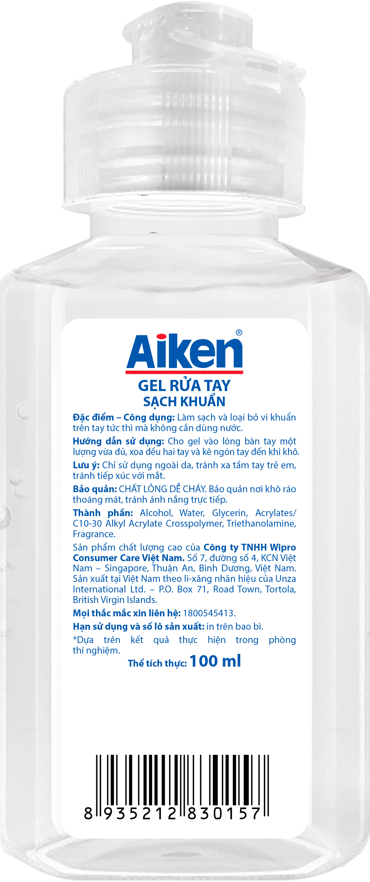 Aiken Combo 2 Gel rửa tay Sạch khuẩn 100ml/chai