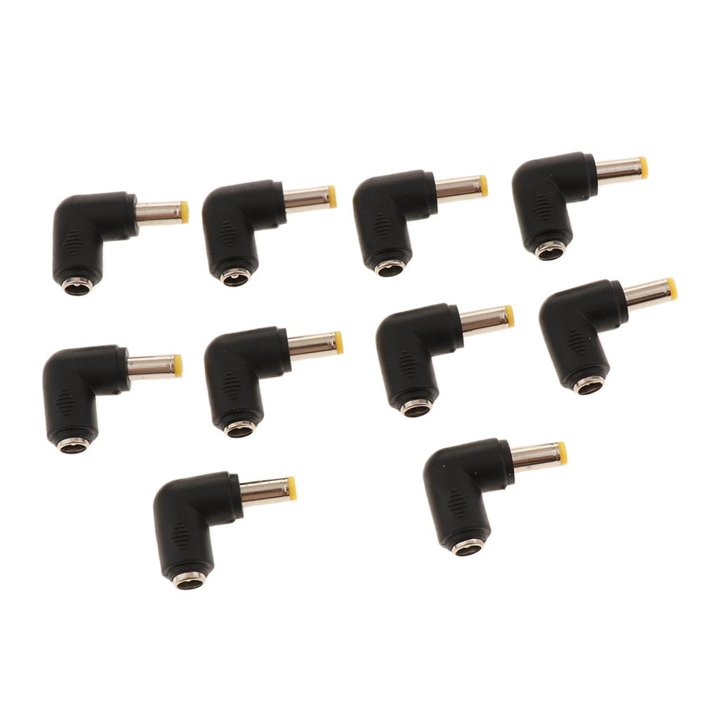 Right Angle Female DC Power Plug Adapter Cordless, 10 Pack DC
