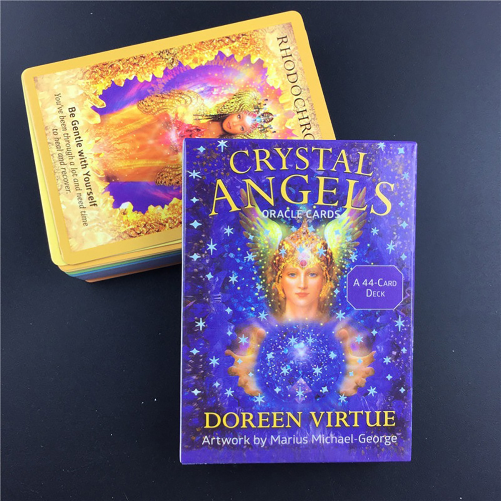 Bài Oracle Crystal Angels 44 Lá Bài Tặng Đá Thanh Tẩy