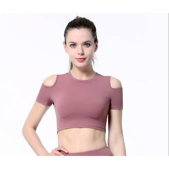 ÁO TẬP CROPTOP không mút -yoga - zumba- gym - áo có mút -Thun Spandex cao cấp - quảng châu loại 1