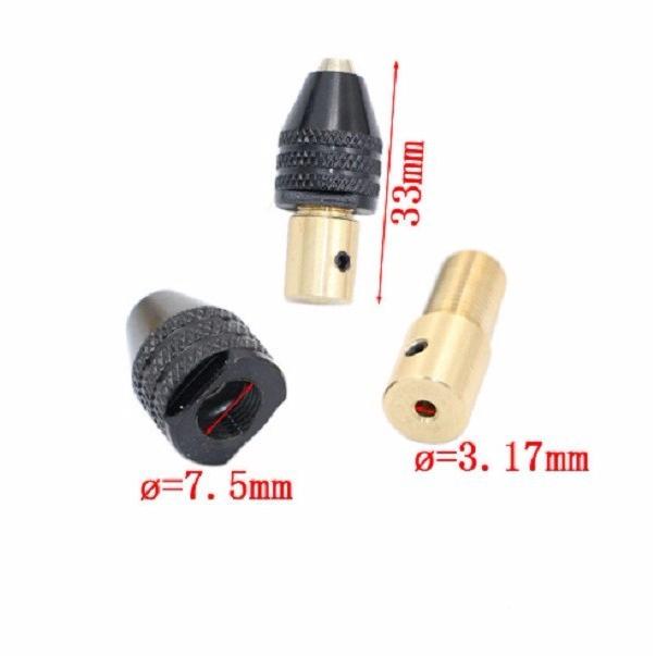 Đầu kẹp mũi khoan cho Motor trục 3.17mm