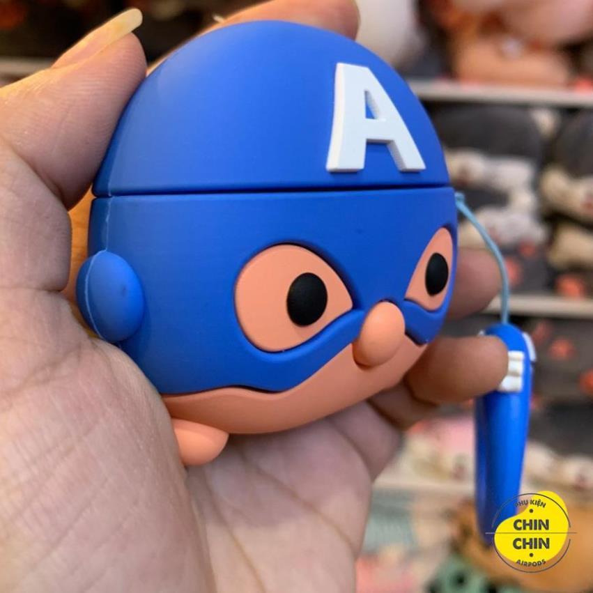 Case Vỏ Bọc Ốp Bảo Vệ Dành Cho Airpods Pro Siêu Anh Hùng Marvel Chất Liệu Silicon Dẻo