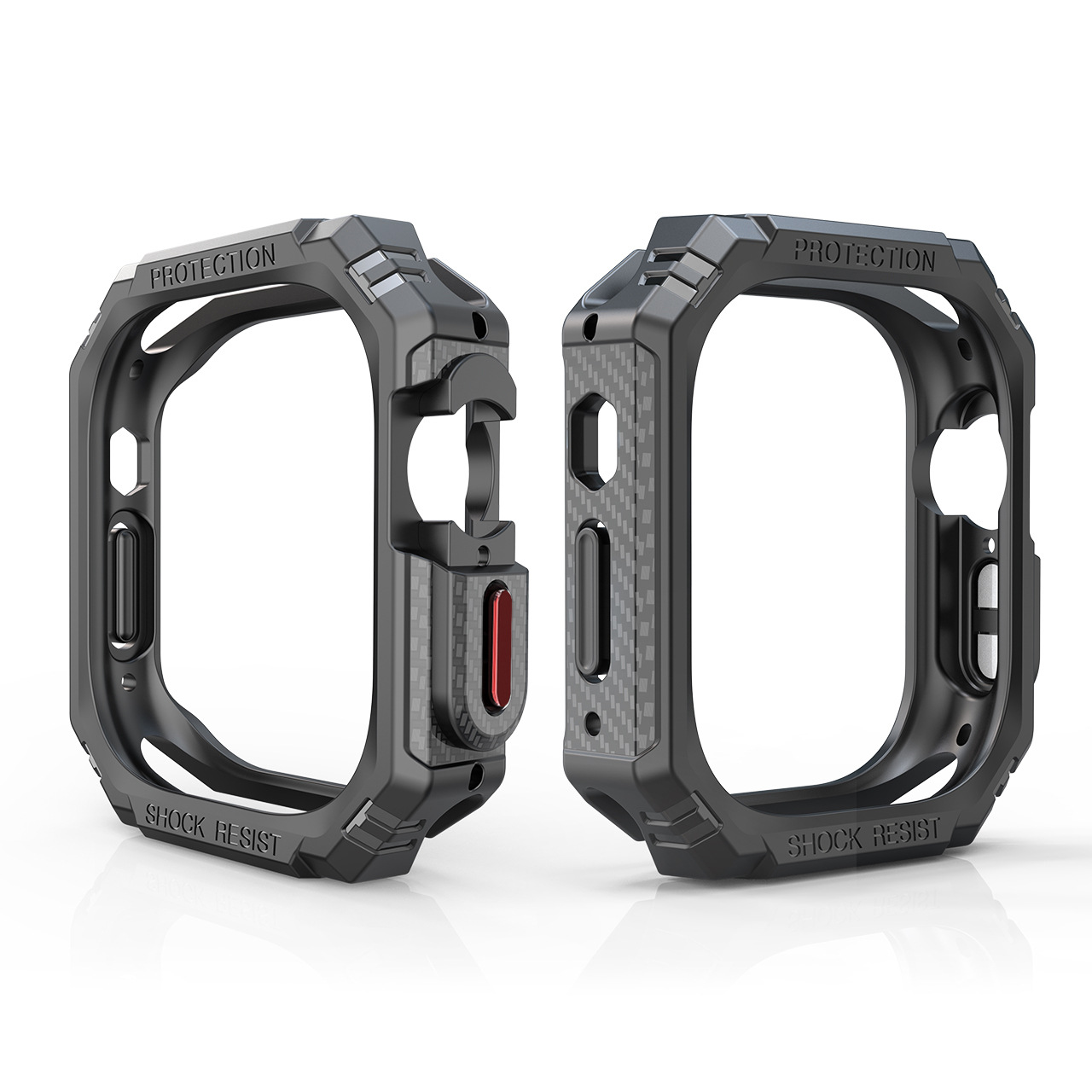 Ốp Case Armor Vân Carbon cho Apple Watch Ultra 1/2 49mm - Hàng Chính Hãng