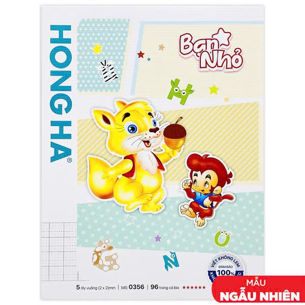 Tập Class Bạn Nhỏ - 5 Ô Ly - 96 Trang 100gsm - Hồng Hà 0356 (Mẫu Bìa Giao Ngẫu Nhiên)