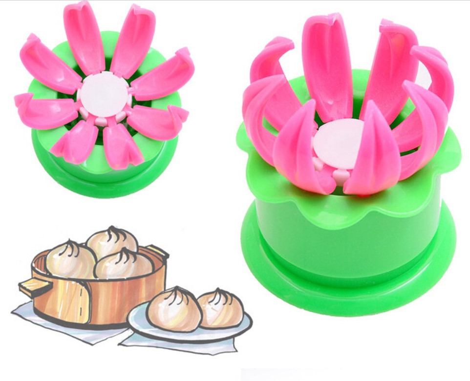 Khuôn Bánh Bao Tạo Hình Hoa Sen 8 Cánh Độc Đáo - Hàng Chính Hãng