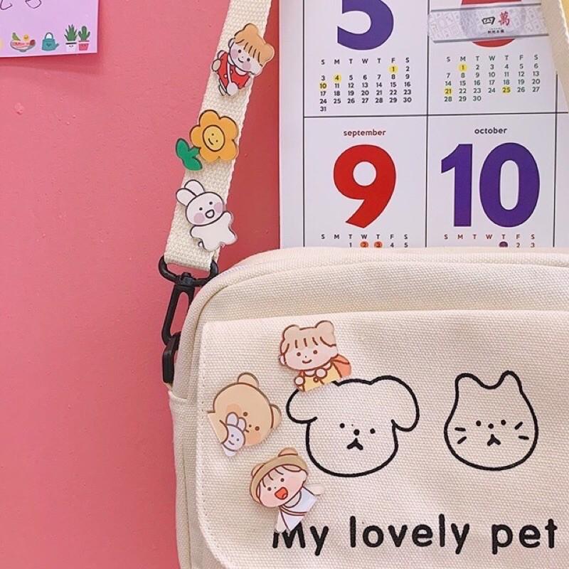 STICKER PHỤ KIỆN CÀI ÁO,TÚI TOTE,BALO HOẠT HÌNH CUTE