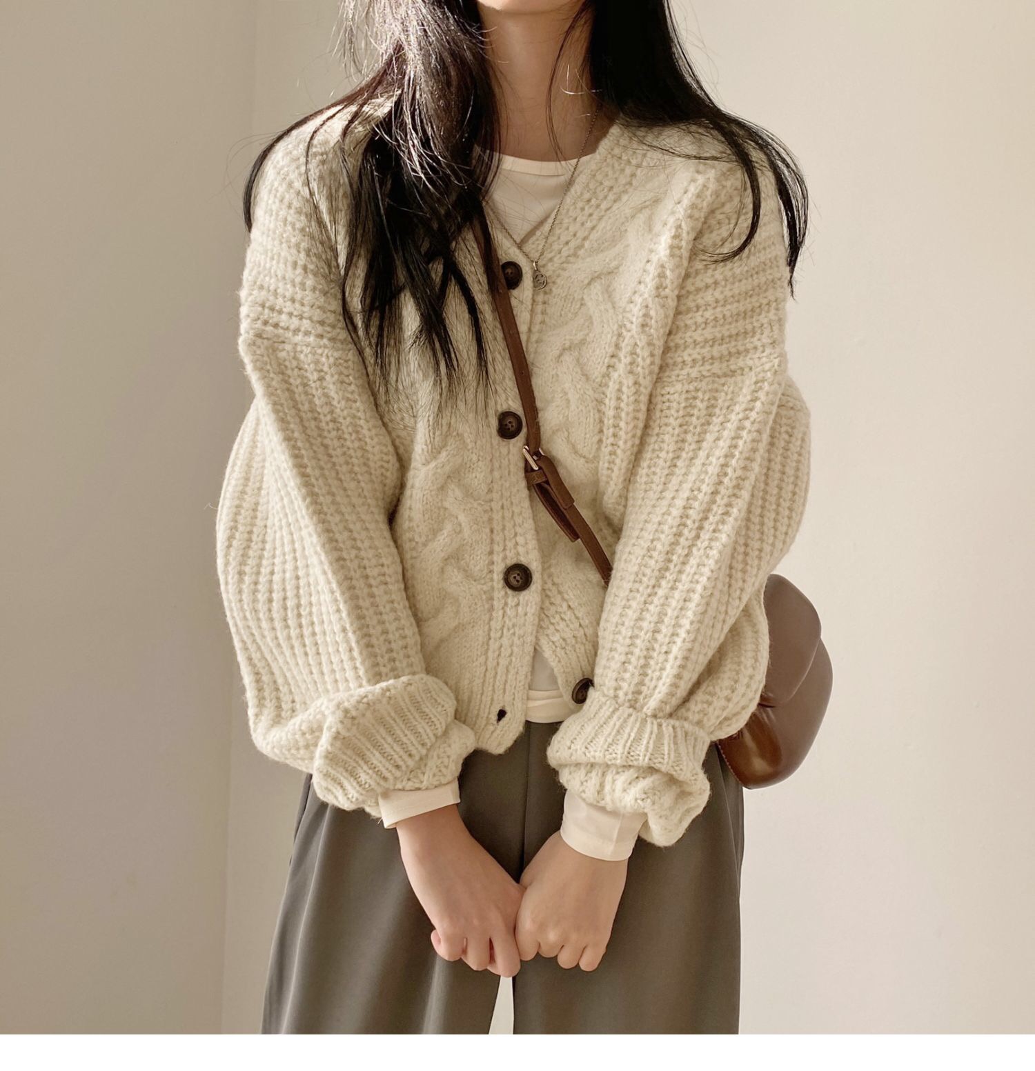 Áo khoác len cardigan ulzzang hàn quốc