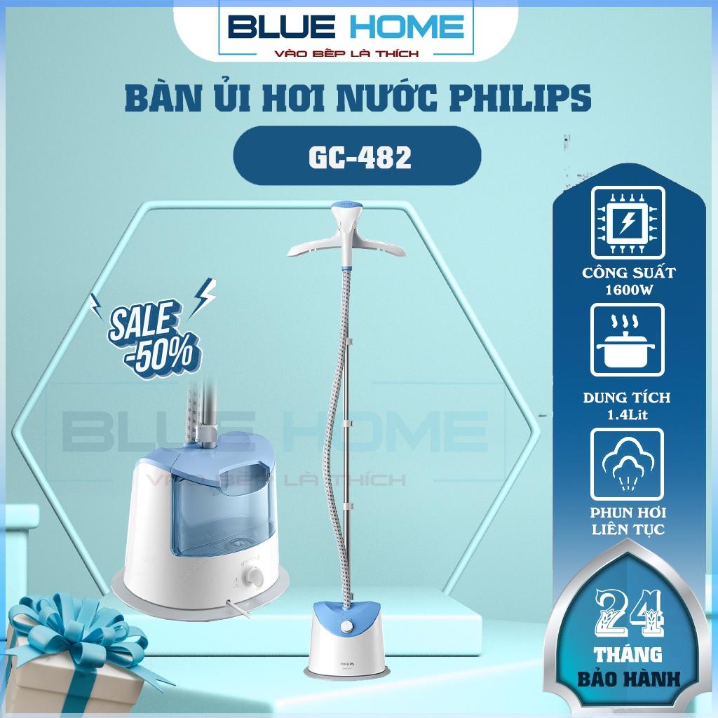 Bàn Ủi Hơi Nước Đứng PHILIPS GC482, 1600W -1.4Lit, Phun Hơi Liên Tục, Hàng Chính Hãng
