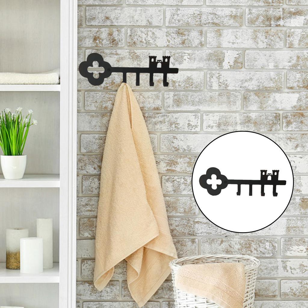 Leash Hanger Key Hook Coat Towel Holder Metal Rack Door Wall Mounted Hooks