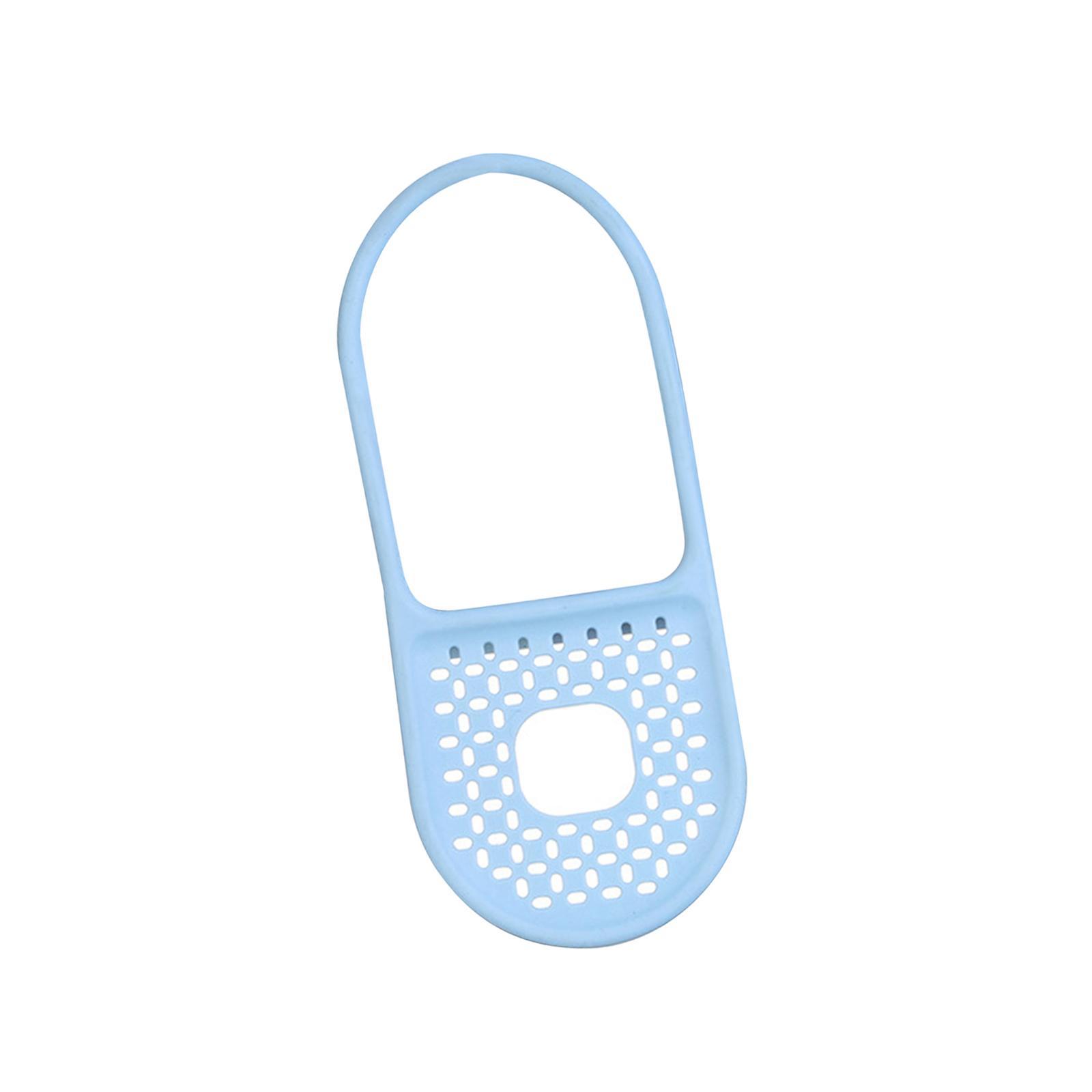 Kitchen sink sponge holder over sink drying rack blue