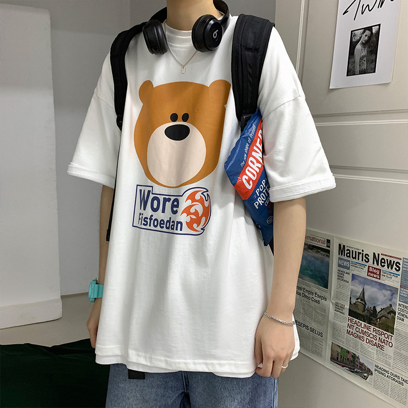 Áo Phông Nam Nữ Form Rộng Tay Lỡ Vải Chất Cotton Mịn Mát Kita Unisex - Mẫu Gấu Wore