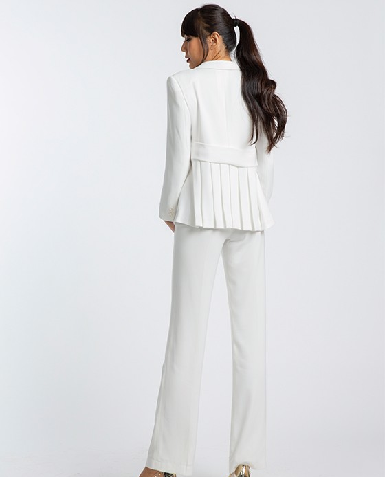 Áo Khoác Blazer trắng thanh lịch sang trọng | Thời trang thiết kế Hity