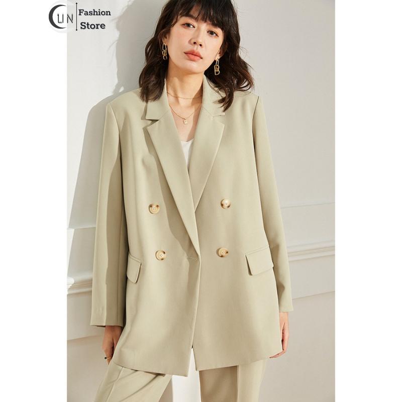 Áo blazer nữ áo vest dài tay khoác ngoài phong cách hàn quốc nhiều màu 2 lớp Cun Fashion AB150