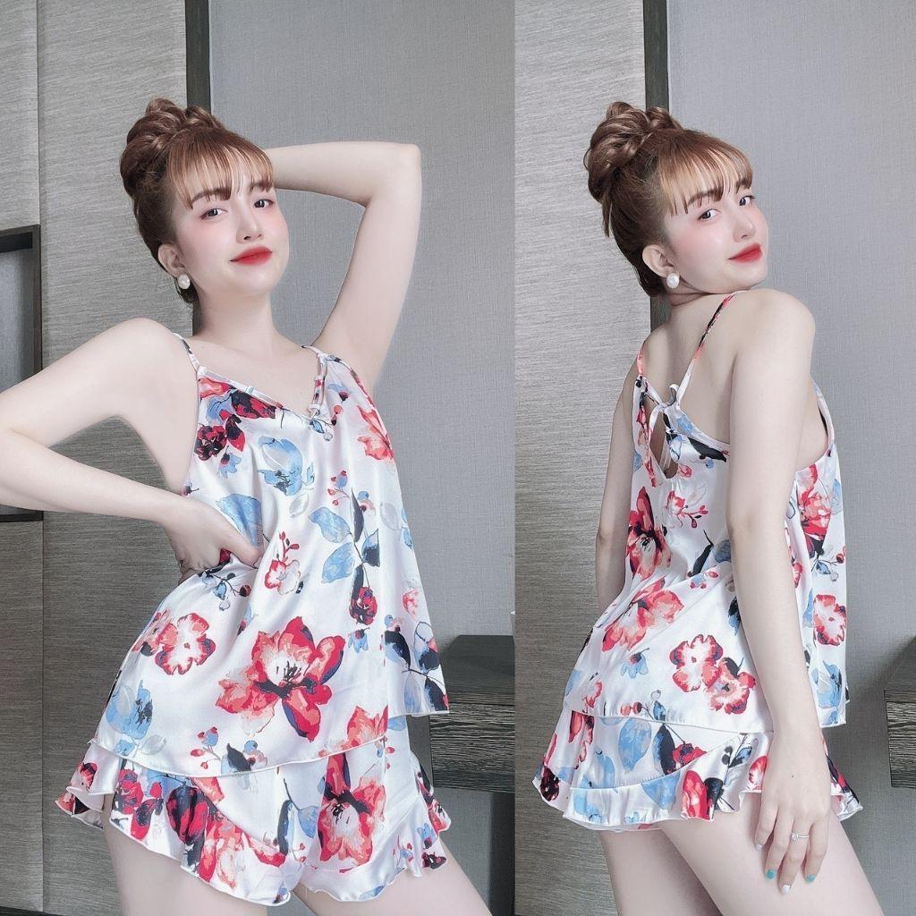 Đồ Ngủ Nữ BIGSIZE Đồ Ngủ Sexy lụa Latin cao cấp mềm mại xinh xắn < 70KG