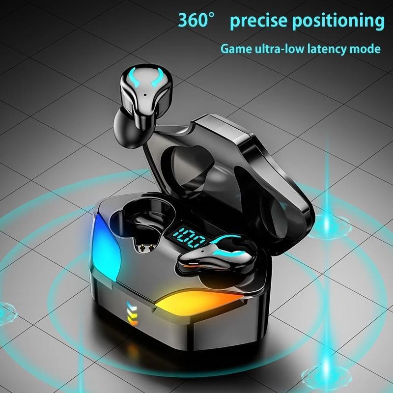 X1 TWS Wireless Gaming Headset Bluetooth Headset 5.1 Noise Reduction Low Latency Gamer Headset With Mic Charging Box Stereo Sport EarBuds