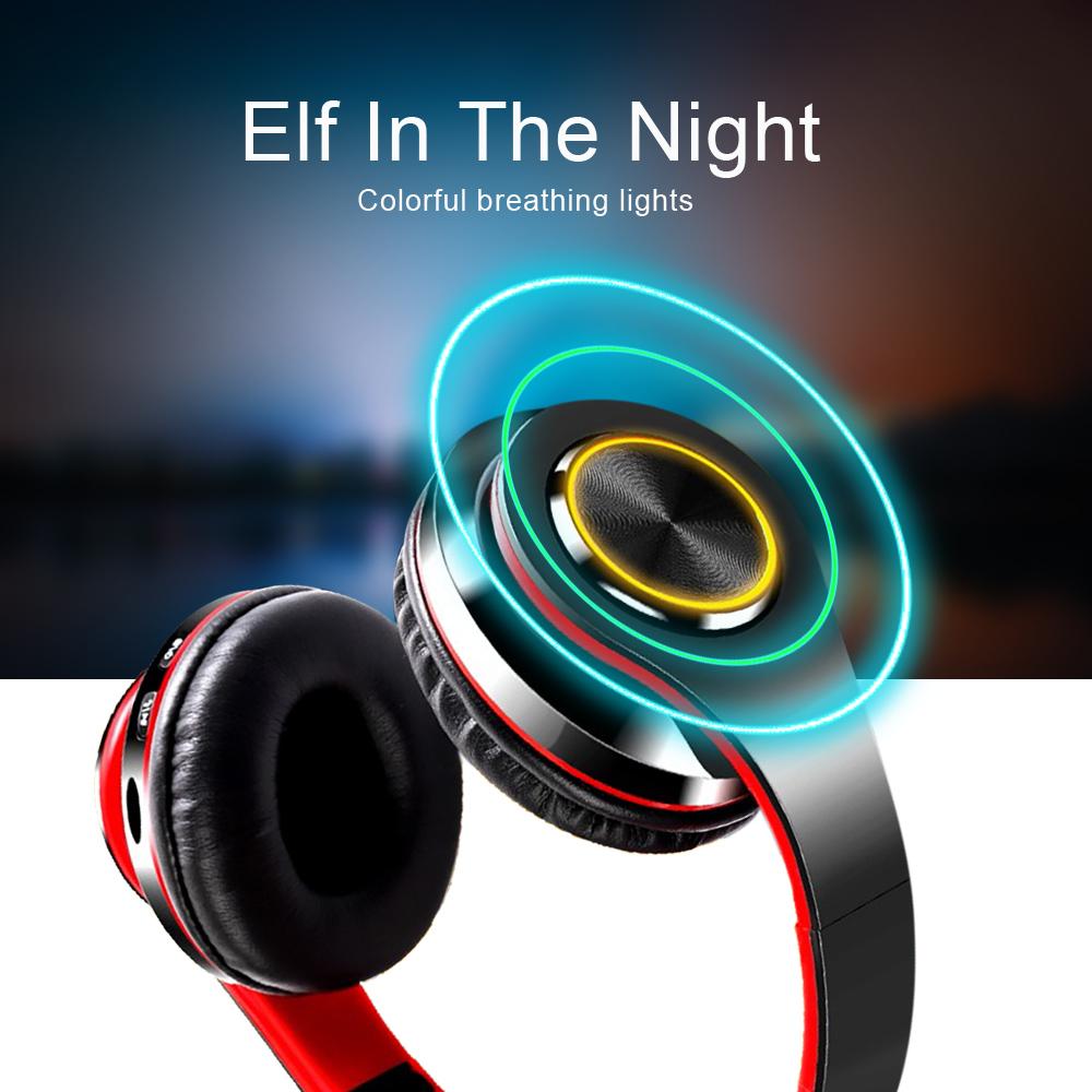 B39 LED Nhiều Màu Sắc Thở Đèn Gấp Di Động Được Xây Dựng Trong FM Không Dây Bluetooth Tai Nghe Có MIC Hỗ Trợ Thẻ TF Mp3 người Chơi