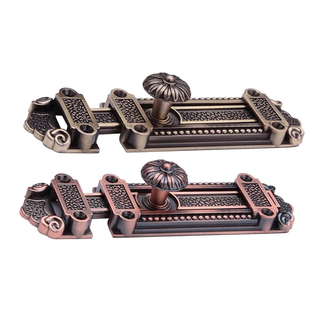 2 Packs 5-Inch Slide Latch Lock Door Safety Door Latch Slide Lock-12 Screws