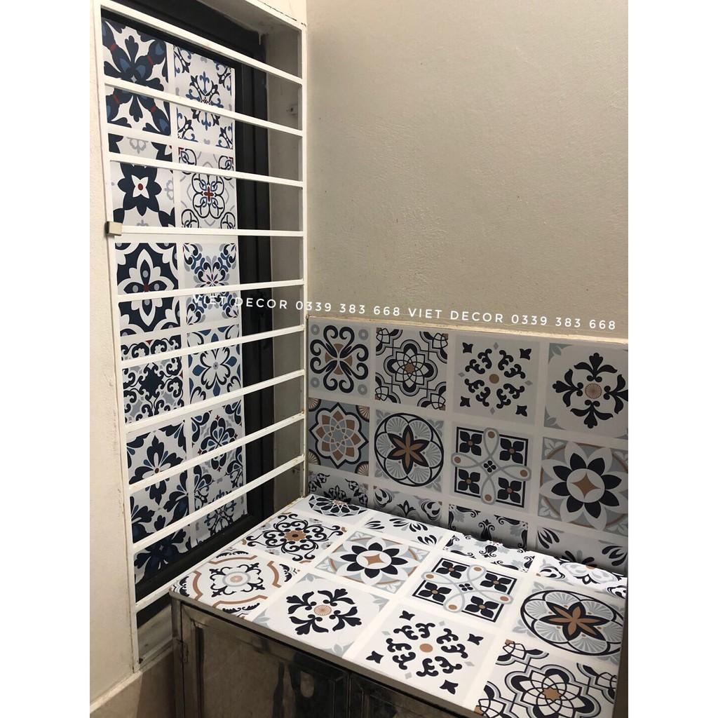Decal dán bếp - Set 1m dài Decal Gạch Bông họa tiết Đơn giản - Trang trí, Dán tường